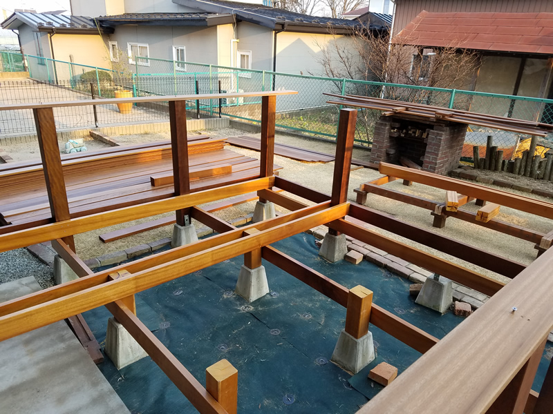 防草シートの施工例